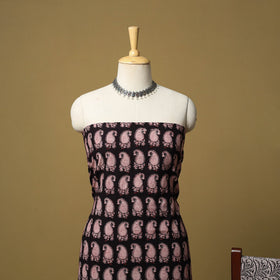 Black - hand bagh natural dyed cotton 3pc unstitched dress