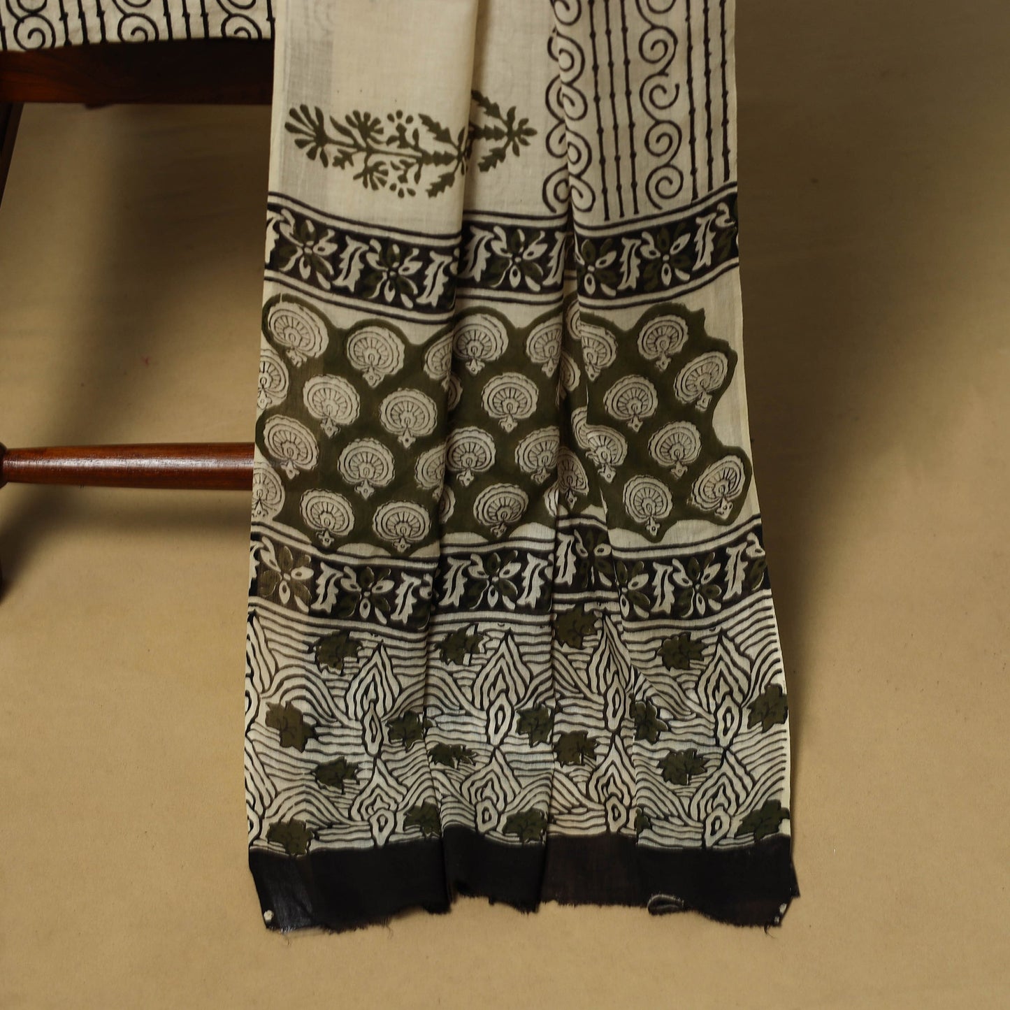 Hand bagru cotton 3pc unstitched dress material 26