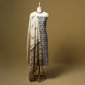 Hand bagru cotton 3pc unstitched dress material 27