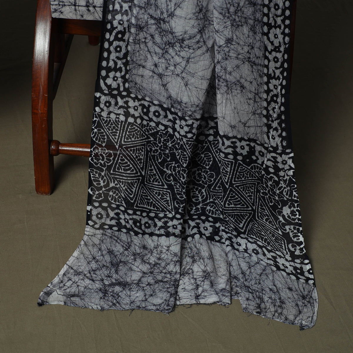 Hand batik cotton 3pc unstitched dress material 22