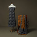 Hand batik cotton 3pc unstitched dress material 26
