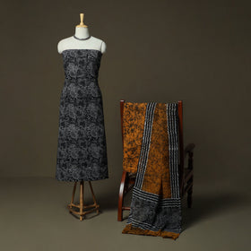 Hand batik cotton 3pc unstitched dress material 26