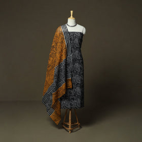 Hand batik cotton 3pc unstitched dress material 26
