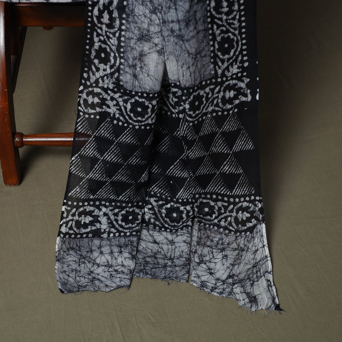 Hand batik cotton 3pc unstitched dress material 27