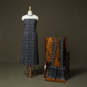 Hand batik cotton 3pc unstitched dress material 30