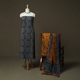 Hand batik cotton 3pc unstitched dress material 31