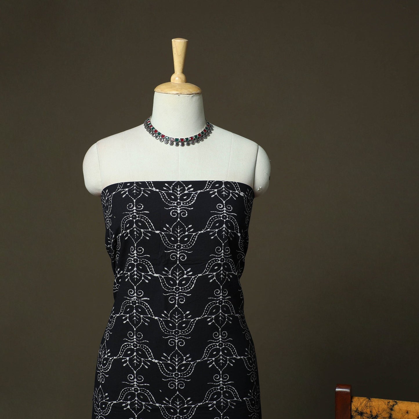Hand batik cotton 3pc unstitched dress material 34