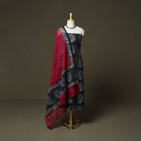 Hand batik cotton 3pc unstitched dress material 35