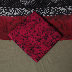 Hand batik cotton 3pc unstitched dress material 35
