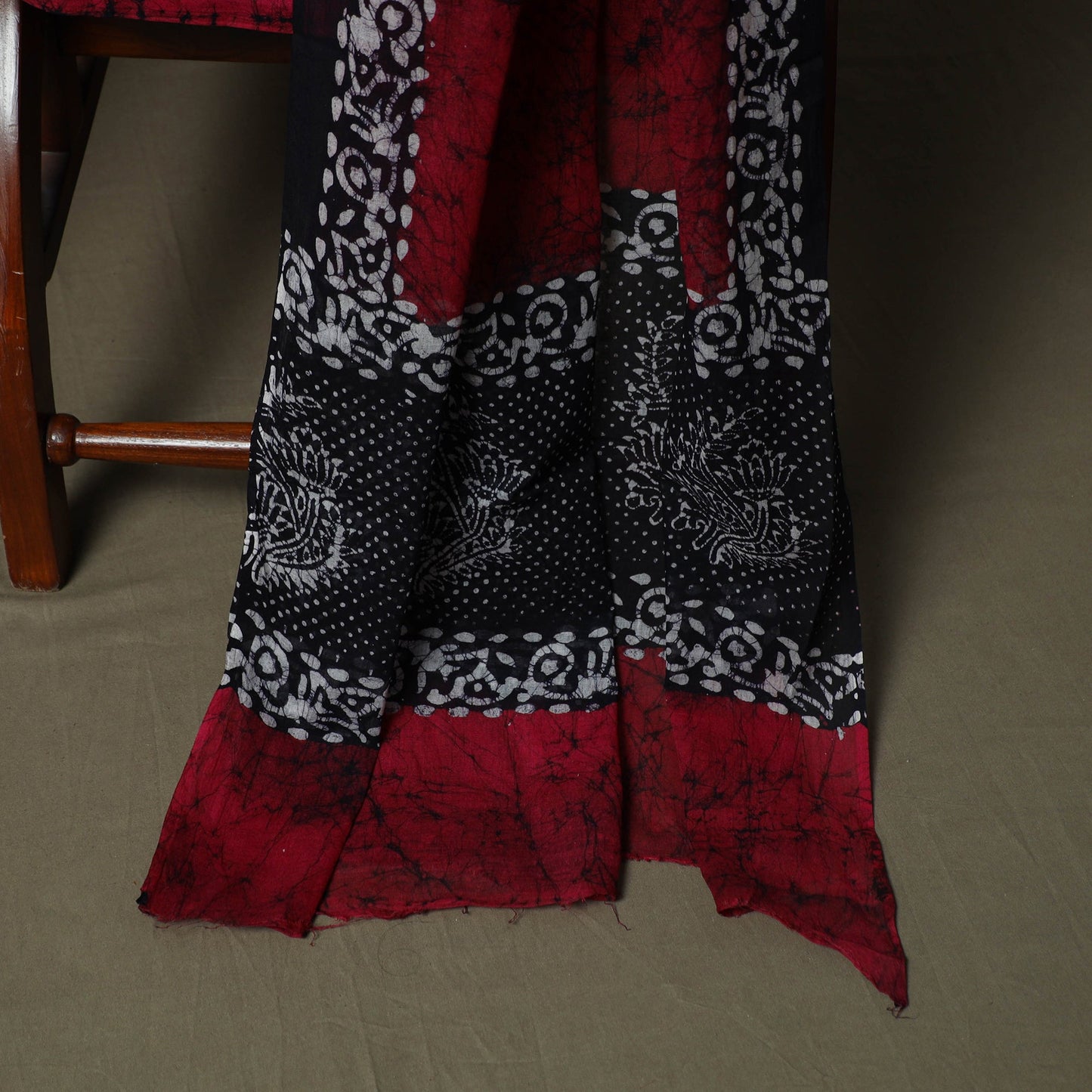 Hand batik cotton 3pc unstitched dress material 35