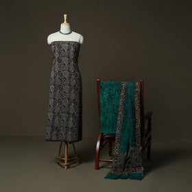 Hand batik cotton 3pc unstitched dress material 39