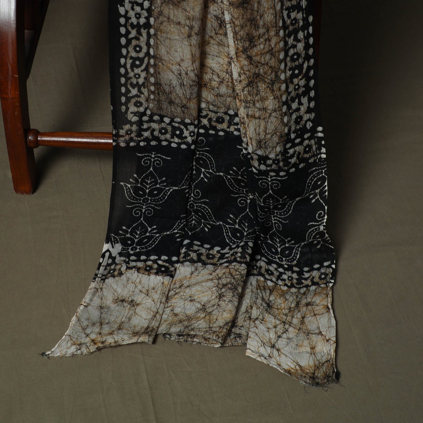 Hand batik cotton 3pc unstitched dress material 42
