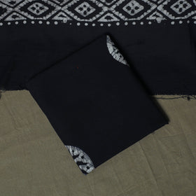 Hand batik cotton 3pc unstitched dress material 46