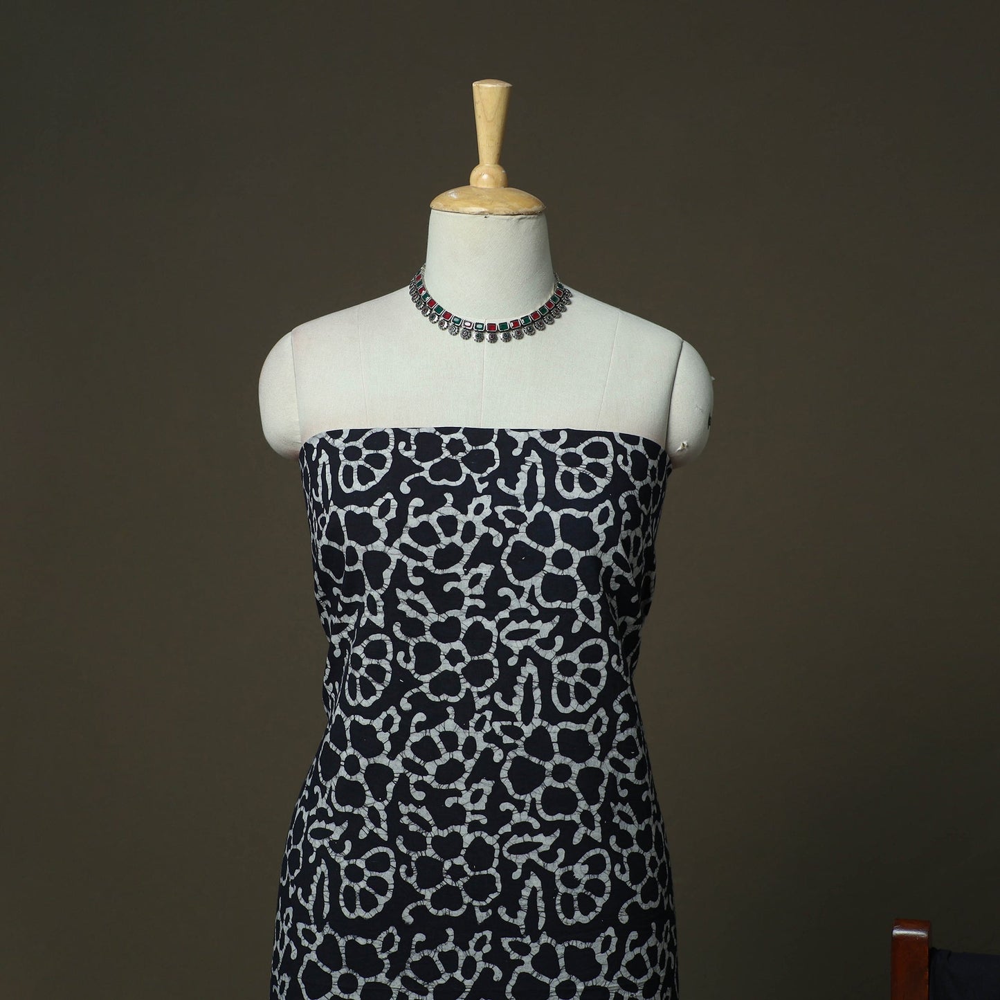 Hand batik cotton 3pc unstitched dress material 51