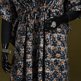 Hand batik cotton long kaftan 02 - handcrafted