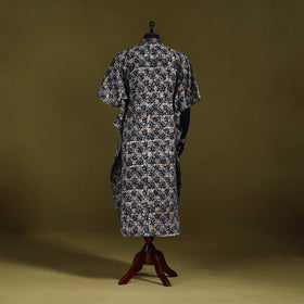 Hand batik cotton long kaftan 02 - handcrafted