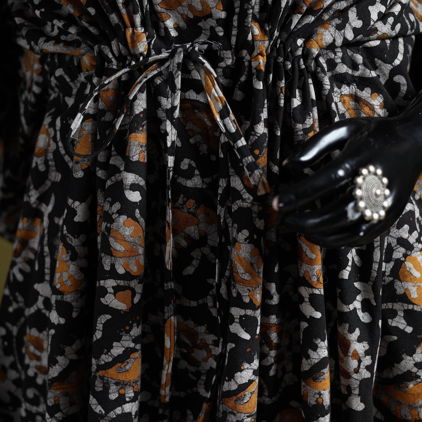 Hand batik cotton medium kaftan 48 - handcrafted