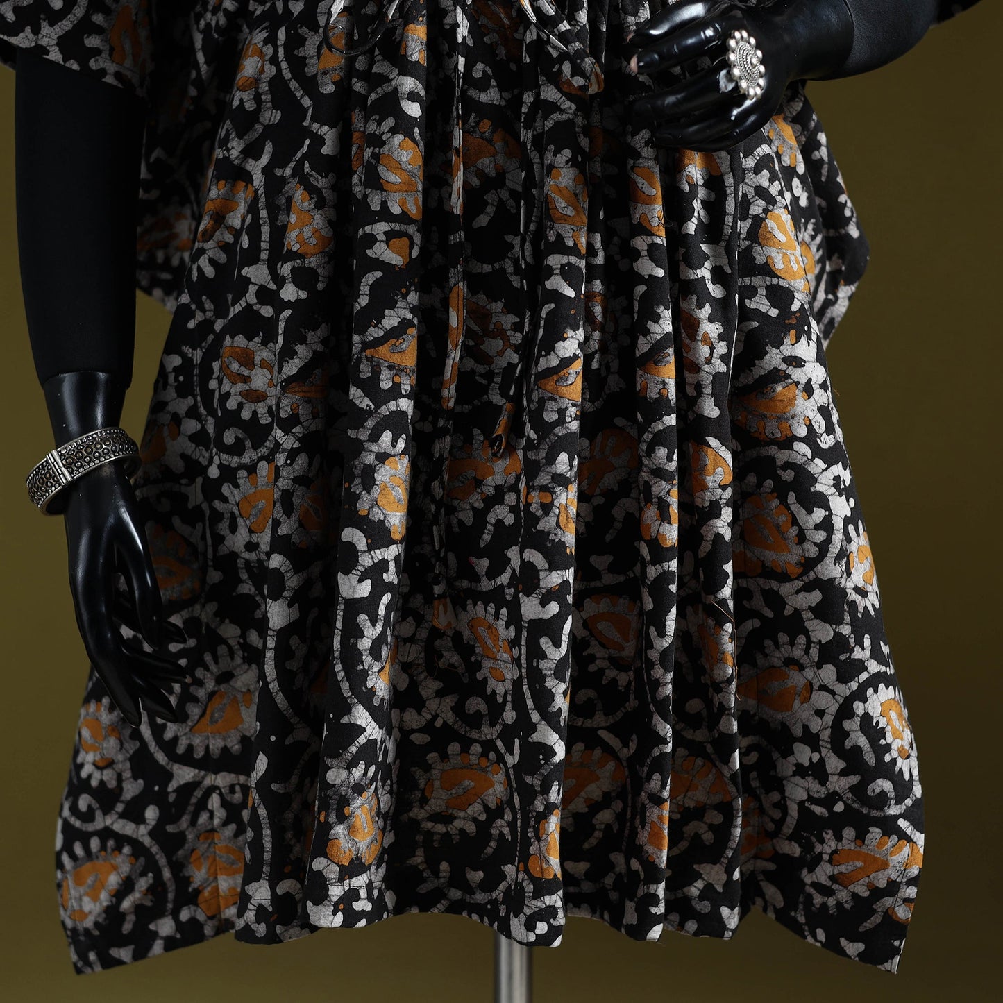 Hand batik cotton medium kaftan 48 - handcrafted