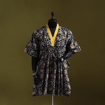 Hand batik cotton medium kaftan 48 - handcrafted