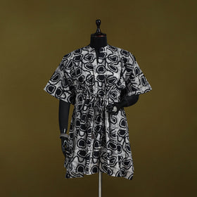 Hand batik cotton medium kaftan 56 - handcrafted