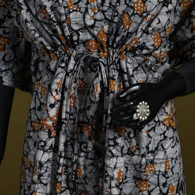 Hand batik cotton medium kaftan 68 - handcrafted