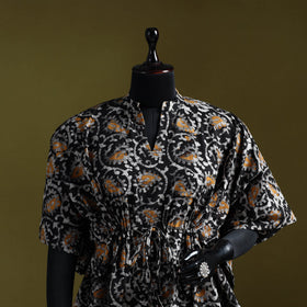 Hand batik cotton short kaftan 13 - handcrafted