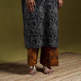 Hand block batik print cotton suit set with dupatta
