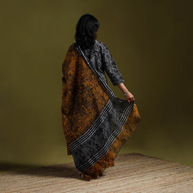 Hand block batik print cotton suit set with dupatta