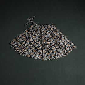 Hand block batik print cotton wrap around skirt 25