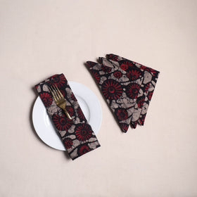 Hand block batik print table napkins (set of 4) 07