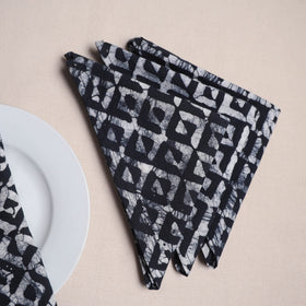 Hand block batik print table napkins (set of 4) 13