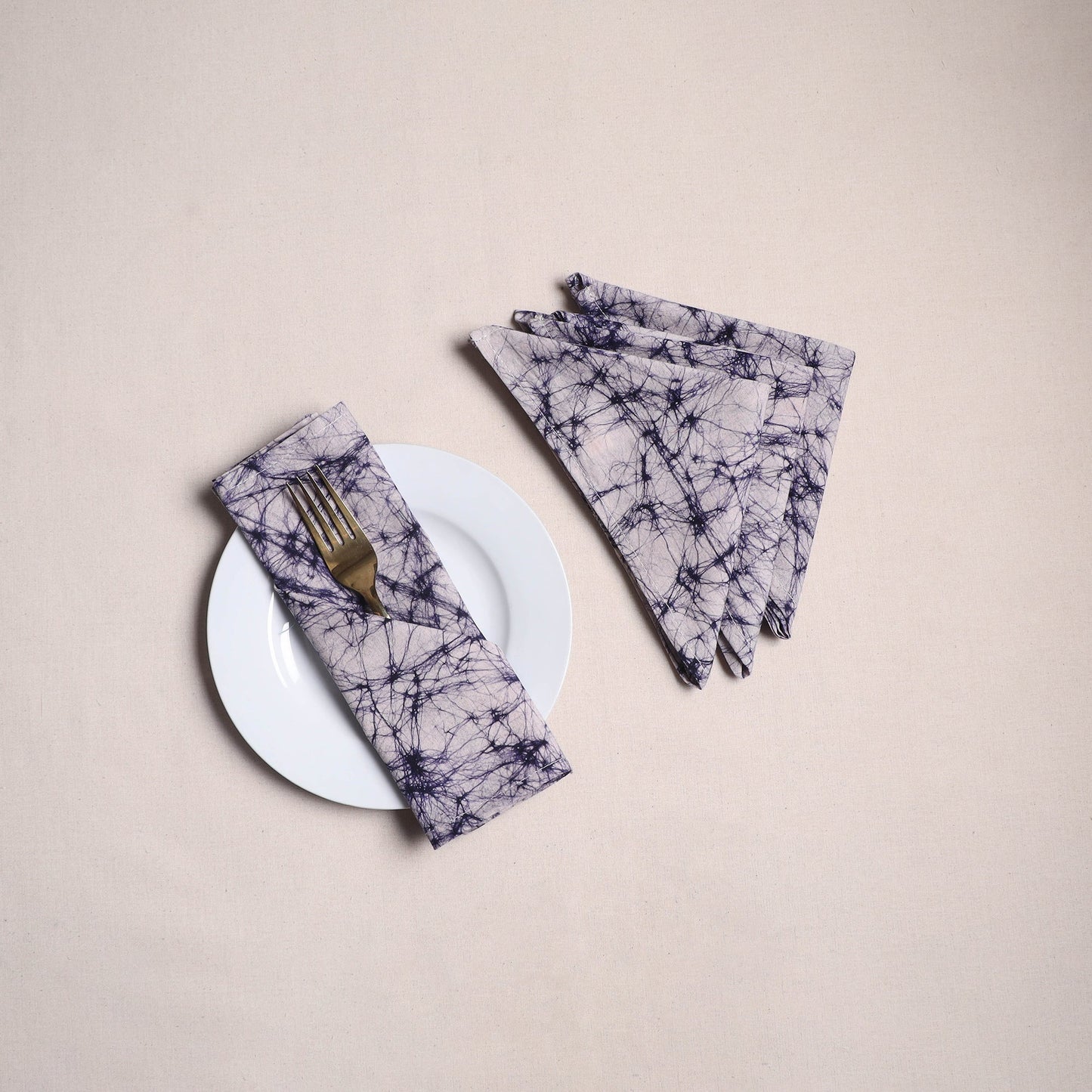 Hand block batik print table napkins (set of 4) 22