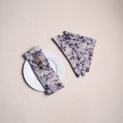 Hand block batik print table napkins (set of 4) 22