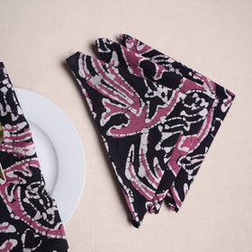 Hand block batik print table napkins (set of 4) 24