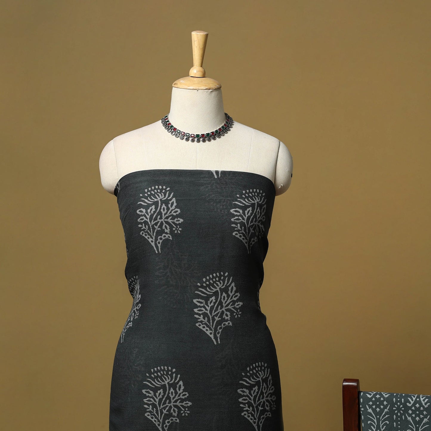 Hand jaipur linen 3pc unstitched dress material 26