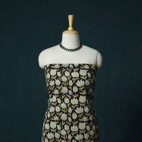Hand block print bagru cotton 3pc unstitched dress material