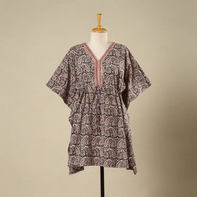 Black - cotton bagh kaftan with tie-up waist (medium) 27