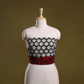 Hand block print cotton bagru blouse piece 57 - handcrafted