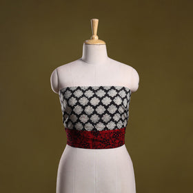Hand block print cotton bagru blouse piece 57 - handcrafted