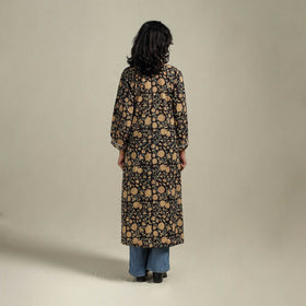 Hand cotton a-line sanganeri kurta for women 09