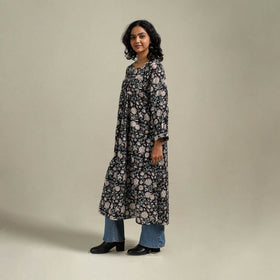 Hand cotton a-line sanganeri kurta for women 10
