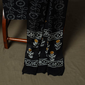 Hand block print cotton sanganeri 3pc unstitched dress