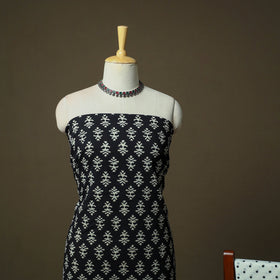 Hand block print cotton sanganeri 3pc unstitched dress