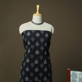 Hand block print cotton sanganeri 3pc unstitched dress