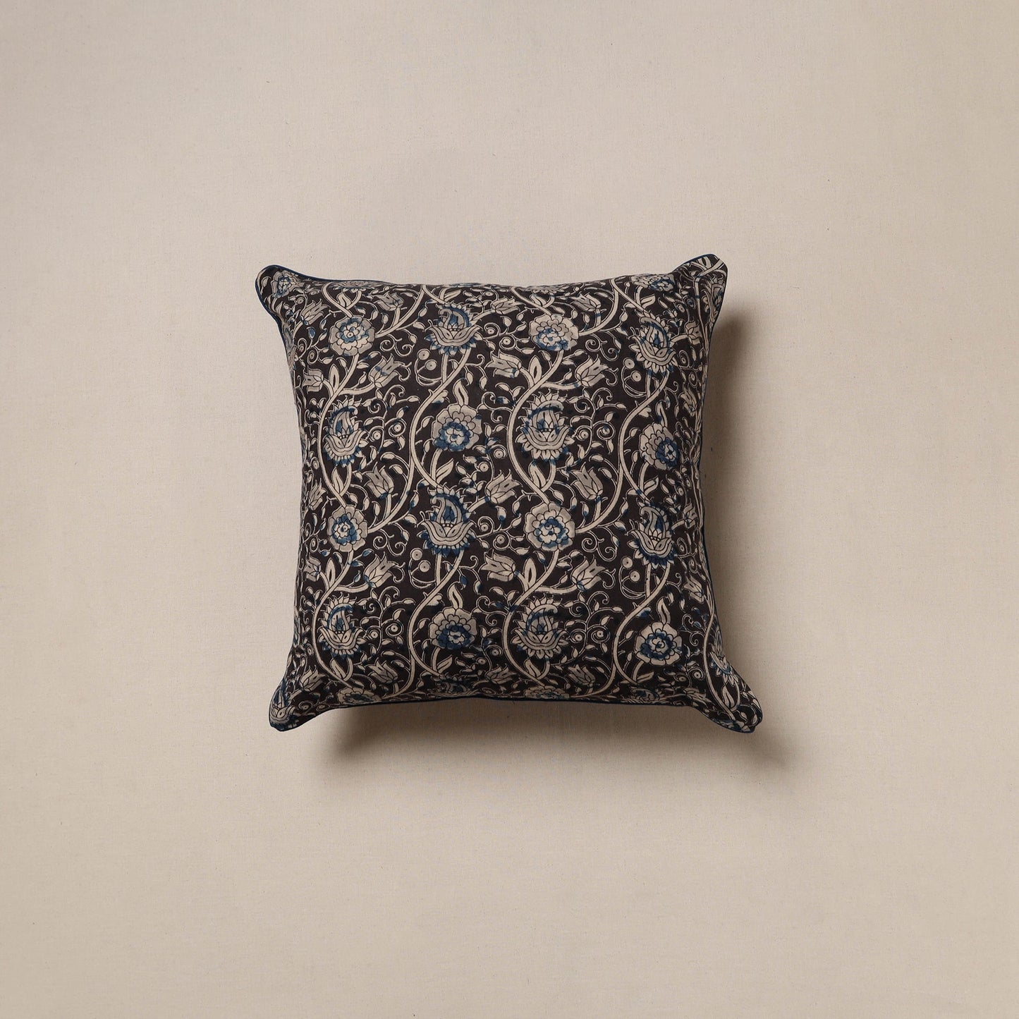 Hand kalamkari cushion cover 22 - handcrafted