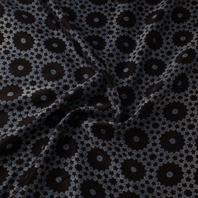 Hand natural dyed chanderi silk fabric 03 - handcrafted