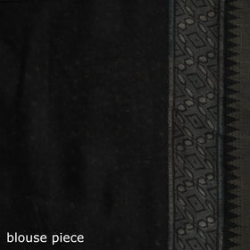 Hand block print natural dyed chanderi silk akola saree 05