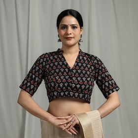 Hand natural dyed cotton readymade blouse 09 - handcrafted