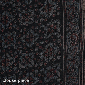 Hand block print natural dyed kota doria cotton ajrakh