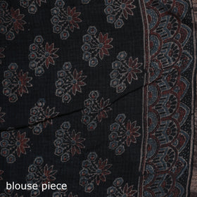 Hand block print natural dyed kota doria cotton ajrakh